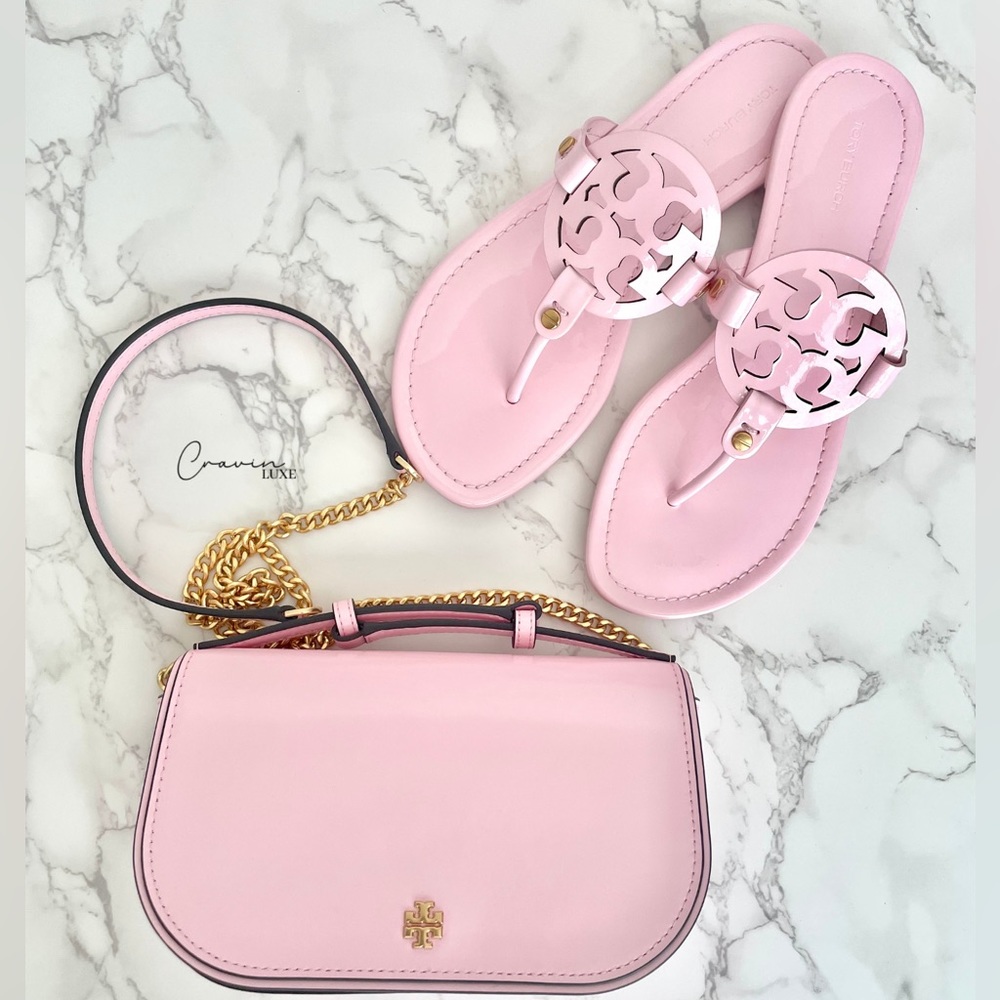 ❌❌SOLD❌❌ New Limited Edition Tory Burch Patent Leather Miller Sandals Size 8.5 - Picture 9 of 9